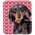 Skilledpower Dachshund Black And Tan Hearts Love Valentines Day Mouse Pad; Hot Pad Or Trivet SK236365